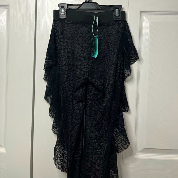 FASHION NOVA leopard mesh cover up black pants - Picture 5 of 5